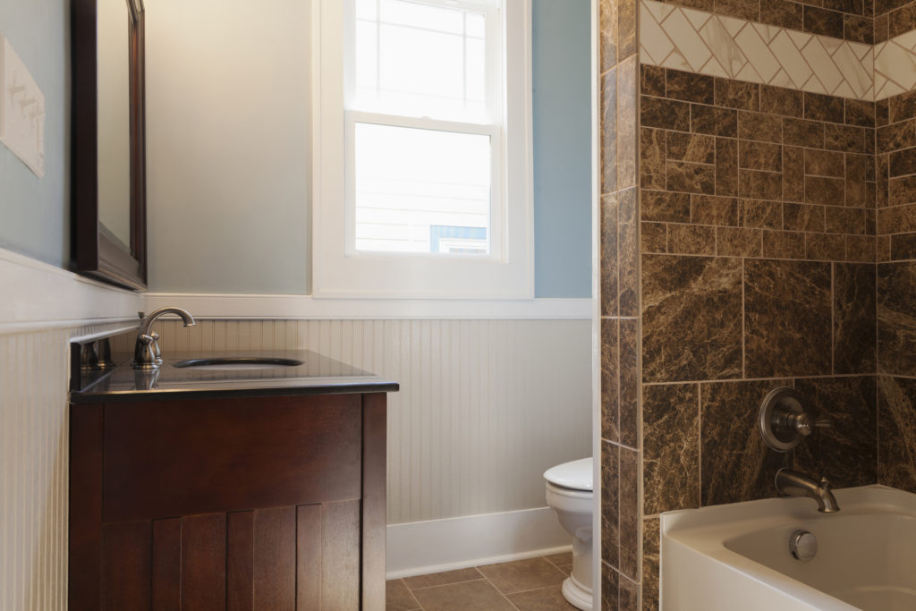 Norfolk, Virginia, USA,Sink, bathtub and toilet in bathroom