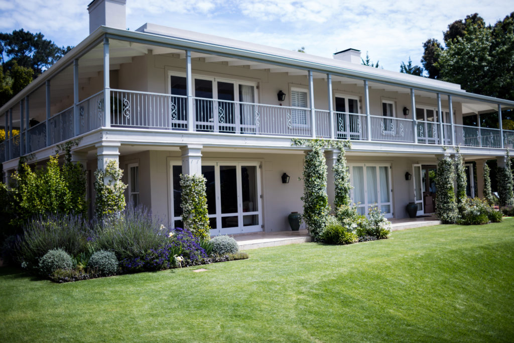 Exterior of a house with lawn